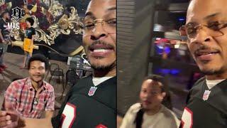 T.I. Pulls Up To Trap City Cafe Wit Son's Messiah & Domani Then Proceeds To Roast Everbody! 