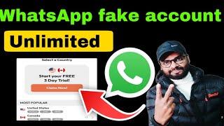 Create WhatsApp fake account unlimited | how to create WhatsApp fake id with Internet numbers 2024