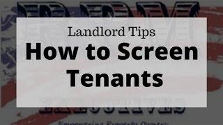 Santa Clarita Property Management How-To: Tenant Screening