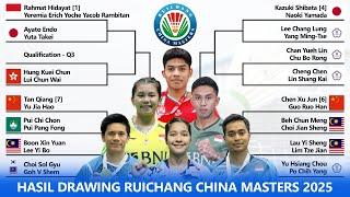 HASIL DRAWING RUICHANG CHINA MASTERS 2025. 𝗔𝗠𝗣𝗨𝗡 𝗗𝗥𝗔𝗪𝗡𝗬𝗔 𝗞𝗢𝗞 𝗚𝗜𝗡𝗜 𝗕𝗔𝗡𝗚𝗘𝗧! #chinamasters2025