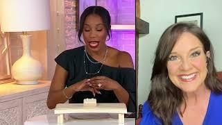 Affinity Gems Exotic Gemstone & White Zircon Waterfall Ring Sterling Silver on QVC