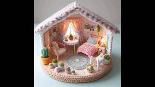 아늑한 방(a cozy room) #인공지능 #코바늘 #방 #아늑한 #귀여운 #편안한 #ai #craft #crochet #cozy #room #house #miniature