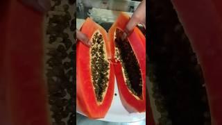 Fruit cutting || Papaya || #fruit #food #cuttingskills #papaya #tasty #shorts #viral