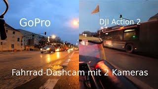 Dashcam Setup am Fahrrad - mit 2 Kameras - DJI Action 2 + GoPro Hero 9