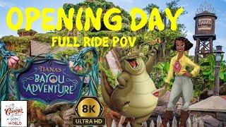 {8k} Grand Opening Day of Tiana's Bayou Adventure Live @ Walt Disney World Florida 6/28/24 Full Ride