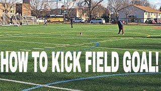 Future Elite Football Drip Athletes Learn How to Kick Football Field Goal Football Skills for Kids!