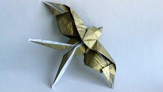 Origami swallow by Mindaugas Cesnavicius