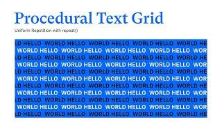 Procedural Text Grid: Uniform Repetition · After Effects Tutorial