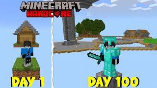 I Survive 100 Days On A One House World Minecraft 