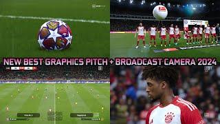 NEW BEST GRAPHICS PITCH + BROADCAST CAMERA 2024 - PES 2021 & FOOTBALL LIFE