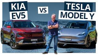 2024 Tesla Model Y vs Kia EV5 | Australia’s top-selling EV faces its toughest challenger yet