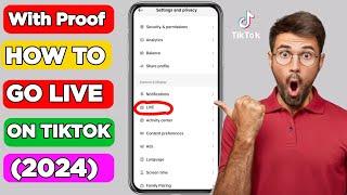 tiktok live settling || how to go live on tiktok without 1000 followers (easy 2024)