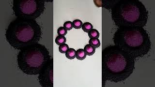 Simple Rangoli | Satisfying Rangoli | Easy Rangoli Tips #trendingshorts #rangoli #satisfying #shorts