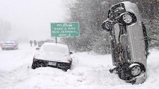 Best of WINTER FAILS - Idiots vs. Snow / Snow car crashes / Icy roads