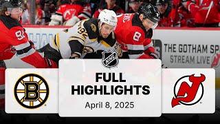 NHL Highlights | Bruins vs. Devils | April 08, 2025