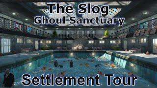 Fallout 4 The Slog Settlement Tour | Ghoul Sanctuary | Detailed Settlement Build