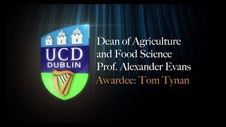 Tom Tynan - Winner of the 2015 UCD Agriculture & Food Science Alumni Award