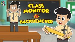 Class Monitor vs Backbencher | Animated Stories | English Cartoon | Moral Stories | PunToon Kids