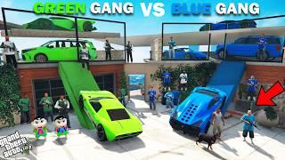 Shinchan Green Gang VS Franklin Blue Gang Car Parking In GTA 5!