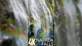 4K Narada Falls, Mount Rainier - Vertical Video - 2 Hours of Nature Scenery for iPhones and Tablets