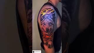 Mom's Tattoo Ink Sponsored Artist - JJ Hall Using Mom’s Blacklight Sensitive Nuclear Colors!