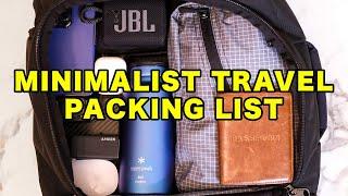 My Minimalist Travel Packing List for 2024 (Ultralight One-Bag Travel)