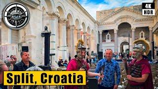 Terrific Evening Walking Tour of Split, Dalmatia  Croatia 4k HDR ASMR