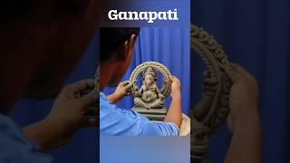 Ganapati murti making with clay