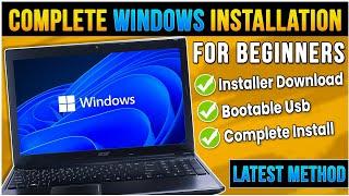 How to Install Windows 7/8.1/10/11 on PC/Laptop For Beginners 2024Step by Step GuideAll In One