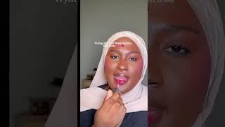 Trying the fenty beauty fuchsia Flex gloss #makeup #gloss #makeuptips