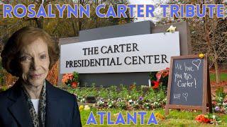 First Lady Rosalynn Carter Tribute Days Before Funeral in Atlanta - Carter Library + Marietta Diner