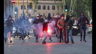 Hooligans Liverpool Vs Holligans As Roma Violence Riot 24/04/2018