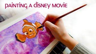 I HAD To Paint This ICONIC Movie Scene  painting the disney pixar film finding nemo