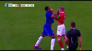 Levi Colwill and James Mcclean brawl two minutes into Chelsea’e preseason match against Wrexham