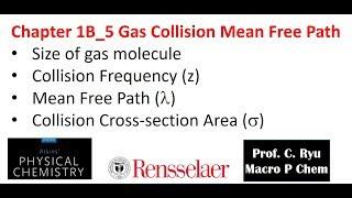 Ch1B 5 Gas Collision/ Mean Free Path