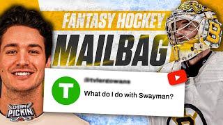 Fantasy Hockey Week 7 Mailbag: What to Do With Jeremy Swayman? | Cherry Pickin'