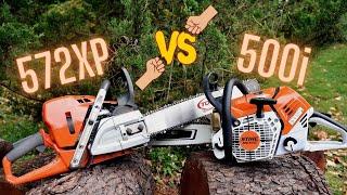 Stihl MS 500i vs Husqvarna 572xp. #MS500i