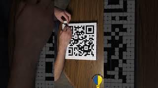 QR Code made of Rubik's Cubes! #rubikscubeart #rubikscubemosaic #pixelart #qrcode #rubikscube