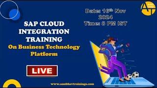 SAP BTP Integration Suite Training | 16 Nov - 8 PM IST | LIVE SAP CPI Training