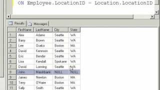 SQL Outer Joins (Using a Left,Right, and full Join)