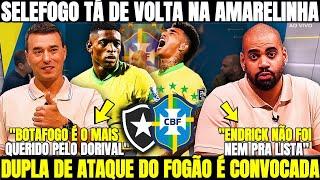 RIZEK RASGOU ELOGIOS A CONVOCAÇÃO DA DUPLA DE ATAQUE DO FOGÃO! CHAMAM DE SELEFOGO! BOTAFOGO HOJE