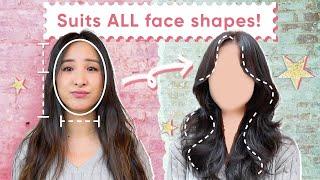 The BEST haircut for YOUR face shape ️  (tips on long vs short, curtain bangs, layers)