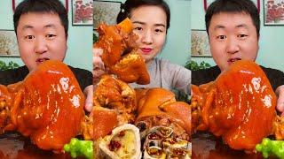 ASMR Chinese Food Mukbang: Braised Pork Elbow, Pork Legs, Beef Bone Marrow | Mukbang Trung Quoc