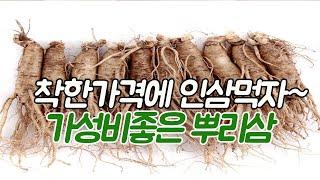 착한가격에 인삼먹자~ 가성비 좋은 뿌리삼 금산인삼 재배농가 직배송