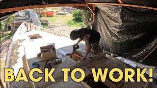 Sanding My Boat's Deck & Dismantling The Engine - ep101