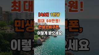 [속보] 1인당 최대 50만 원! 민생소비쿠폰, 이렇게 받으세요 #좋은글 #인생조언 #명언 #지혜