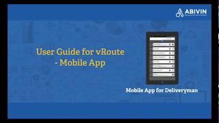 Transportation Management System Abivin vRoute - Mobile App Demo (English)