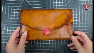 Free Pattern/ Retro Envelope Leather Clutch | Vrnc Leather Crafts