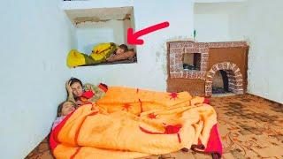 Nomadic life: building a platform and cementing the exterior of the shelter