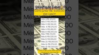 Como JUNTAR R$ 5 mil em 1 ano? #dinheiro #juntardinheiro